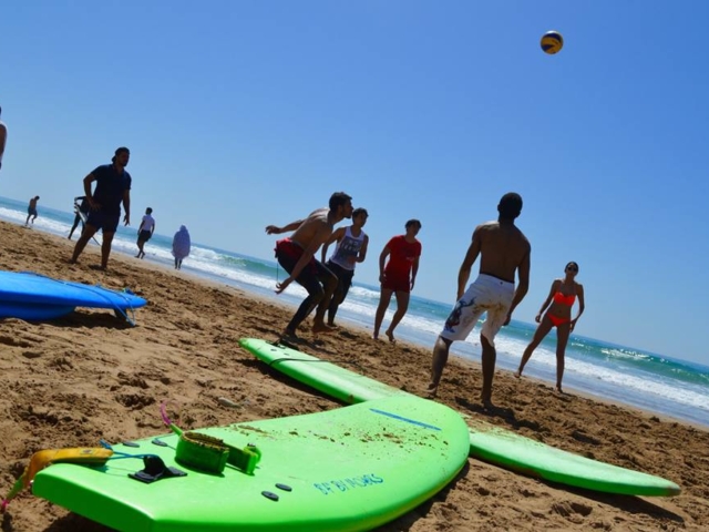 Petit break entre deux sessions de surf